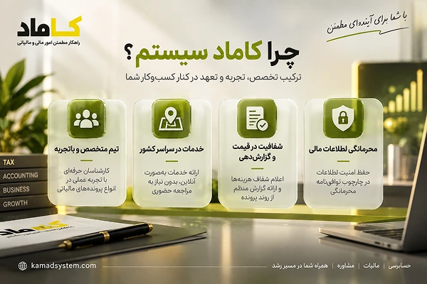 مزایای همکاری با کاماد سیستم به‌عنوان شرکت خدمات مالیاتی